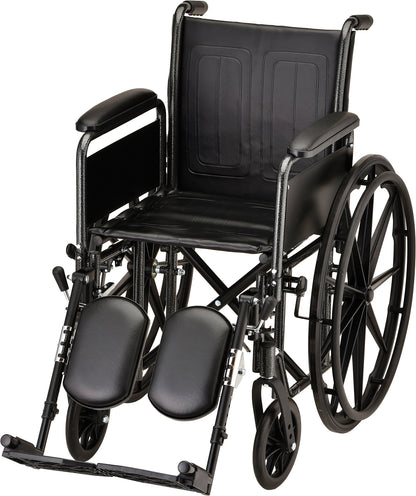 18 Inch 5186 Steel Wheelchair with Detachable Full ArmsElevating Leg Rests