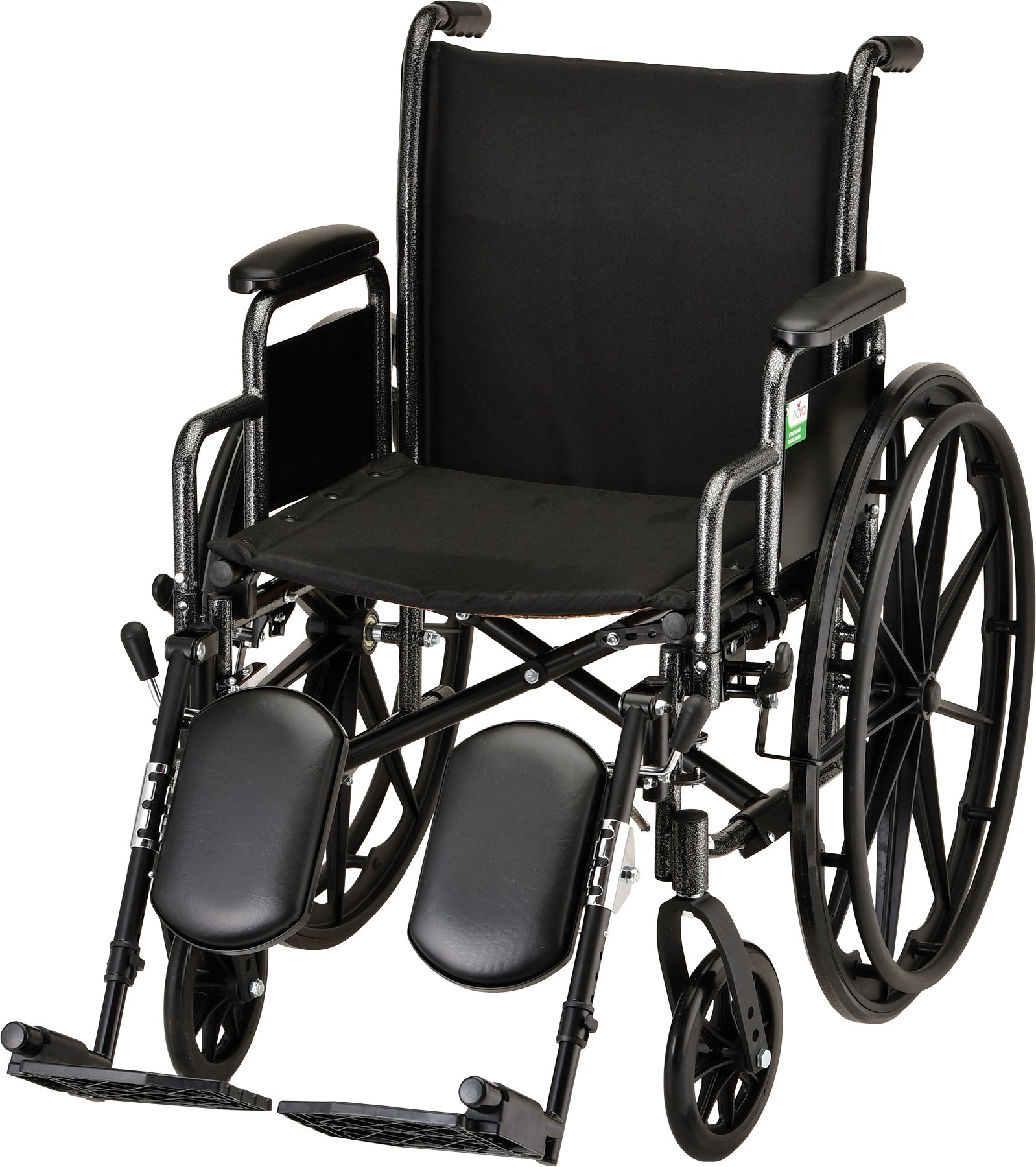18 Inch 5180 Steel Wheelchair with Detachable ArmsSwing Away Footrests