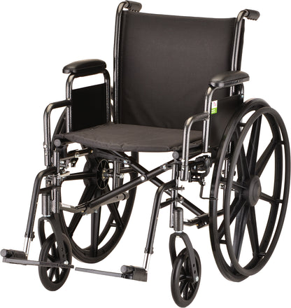 18 Inch 5180 Steel Wheelchair with Detachable ArmsSwing Away Footrests