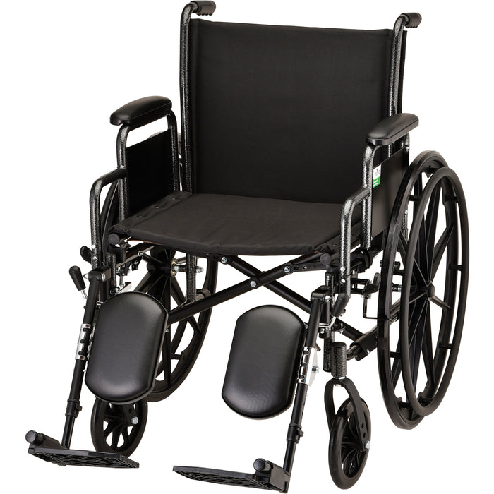 20 Inch 5200 Steel Wheelchair with Detachable Desk Arms