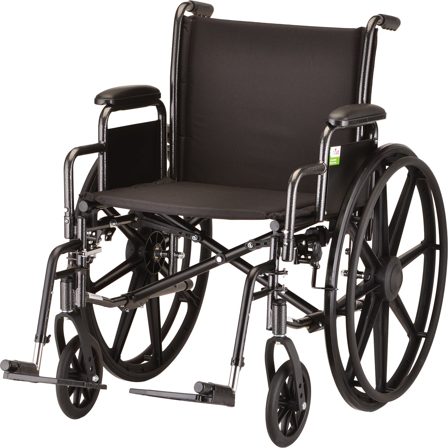 20 Inch 5200 Steel Wheelchair with Detachable Desk Arms