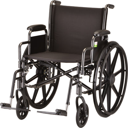 20 Inch 5200 Steel Wheelchair with Detachable Desk Arms