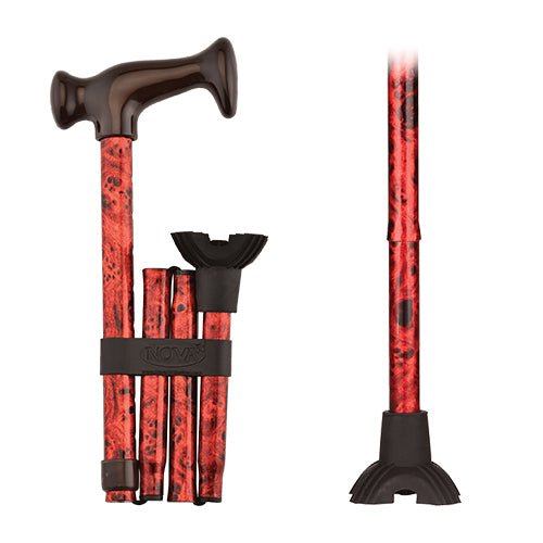 QT Folding CanesMahogany Swirl