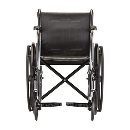 16 Inch 5060 Steel Wheelchair with Fixed ArmsSwing Away Footrests