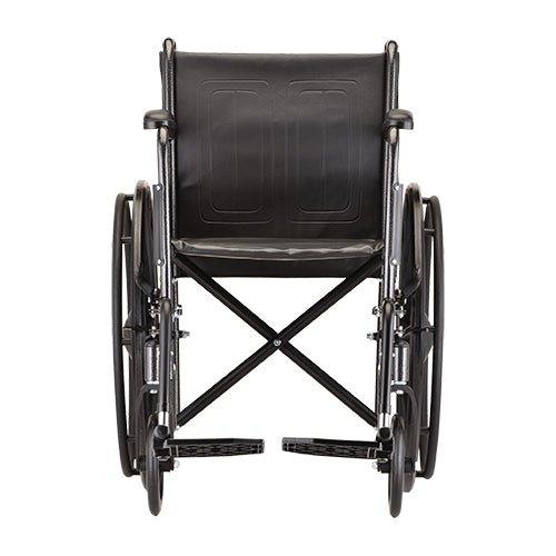 18 Inch 5080 Steel Wheelchair with Fixed ArmsElevating Leg Rests