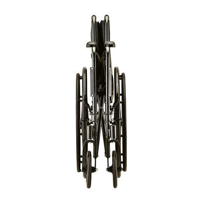 18 Inch 5080 Steel Wheelchair with Fixed ArmsElevating Leg Rests