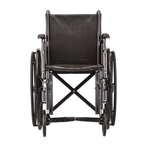 18 Inch 5186 Steel Wheelchair with Detachable Full ArmsElevating Leg Rests