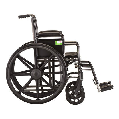 16 Inch 5165 Steel Wheelchair with Detachable Arms
