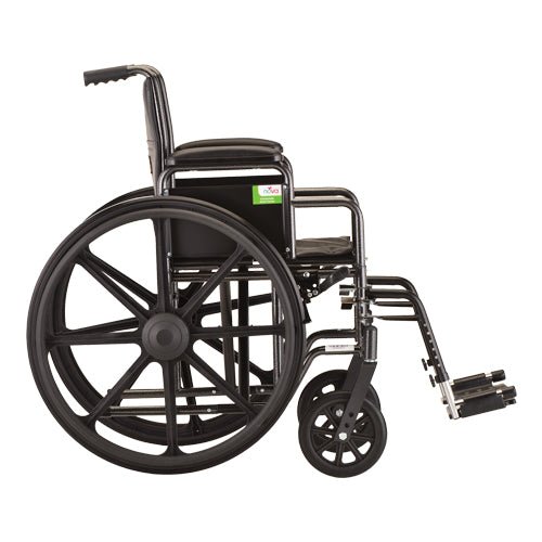 18 Inch 5186 Steel Wheelchair with Detachable Full ArmsElevating Leg Rests