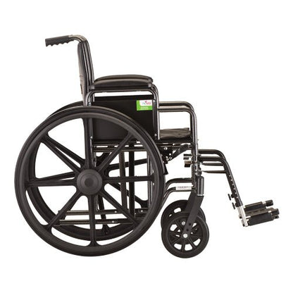 18 Inch 5186 Steel Wheelchair with Detachable Full ArmsElevating Leg Rests