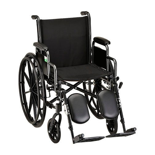 18 Inch 5180 Steel Wheelchair with Detachable ArmsElevating Leg Rests