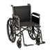 18 Inch 5181 Steel Wheelchair with Detachable Full ArmsSwing Away Footrests