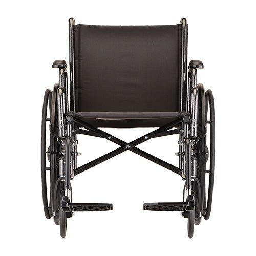 Nova 20 inch Steel Wheelchair with Detachable Desk Arms and Footrests
