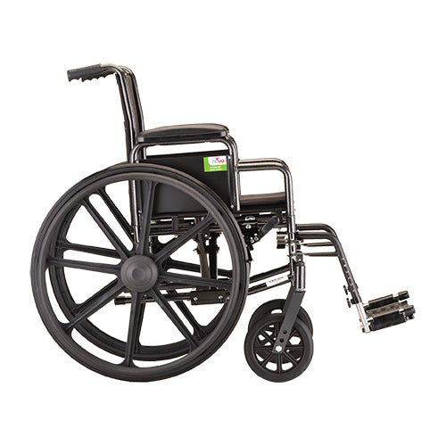 20 Inch 5200 Steel Wheelchair with Detachable Desk Arms