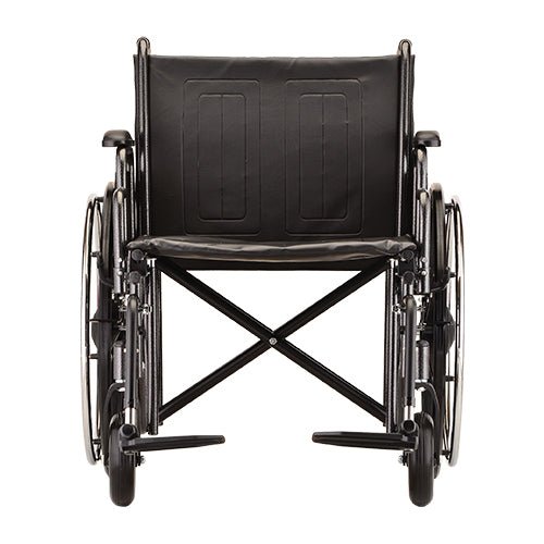 22 Inch 5220 Steel Wheelchair with Detachable Desk ArmsElevating Leg Rests