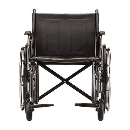 22 Inch 5220 Steel Wheelchair with Detachable Desk ArmsElevating Leg Rests