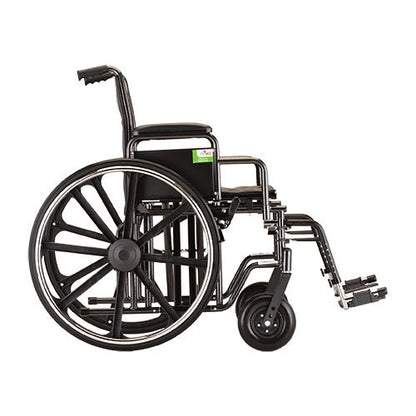 22 Inch 5220 Steel Wheelchair with Detachable Desk ArmsElevating Leg Rests
