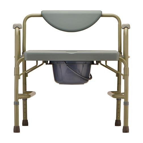 Heavy Duty Commode with Drop-Arm and Extra Wide Seat