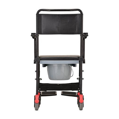Drop-Arm Transport Chair Commode