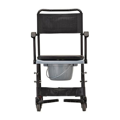 Drop-Arm Transport Chair Commode