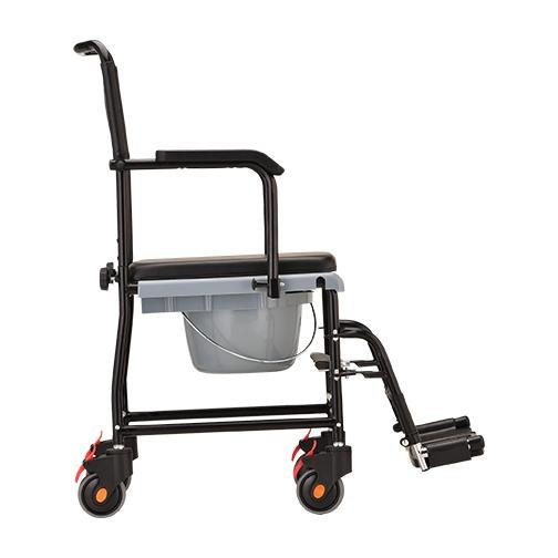 Drop-Arm Transport Chair Commode