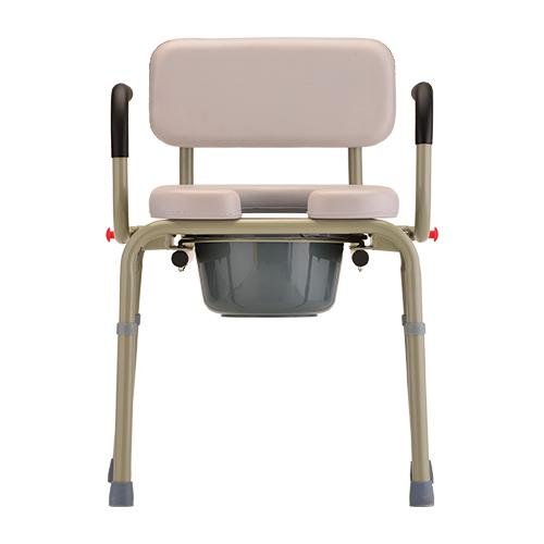 Padded Drop-Arm Commode