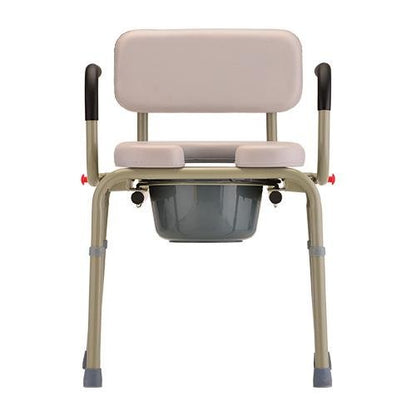 Padded Drop-Arm Commode