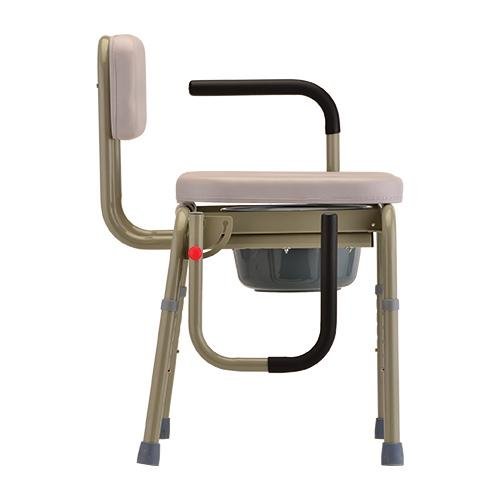 Padded Drop-Arm Commode