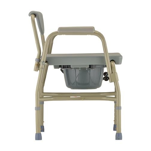 Heavy Duty Commode with Drop-Arm and Extra Wide Seat