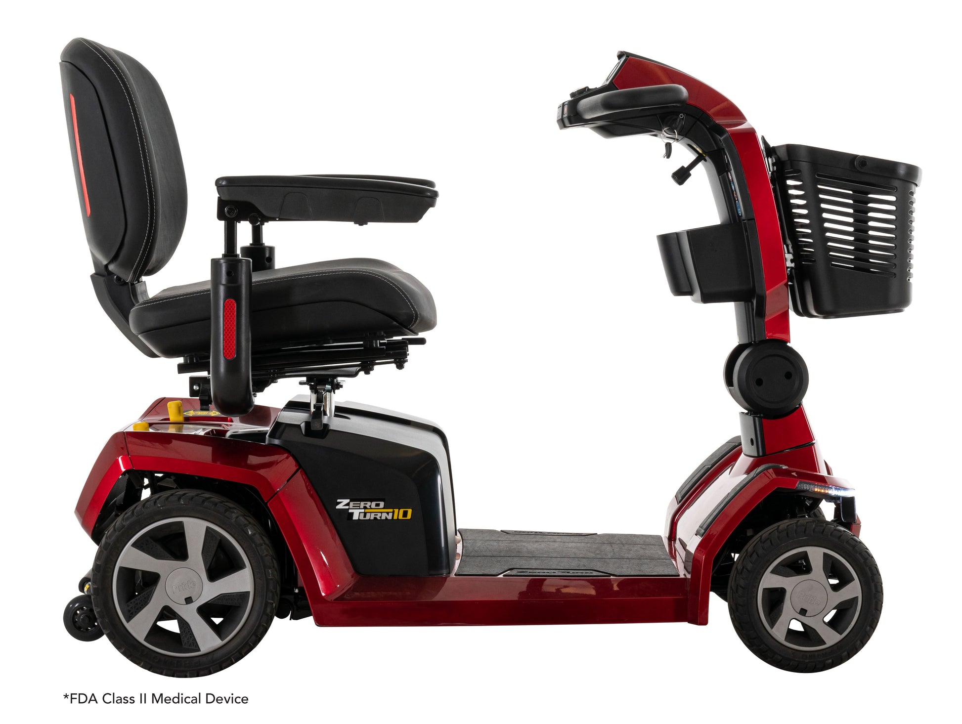 Jazzy Zero Turn 10 Four Wheel Scooter (FDA Class II Medical Device)Black (Matte)