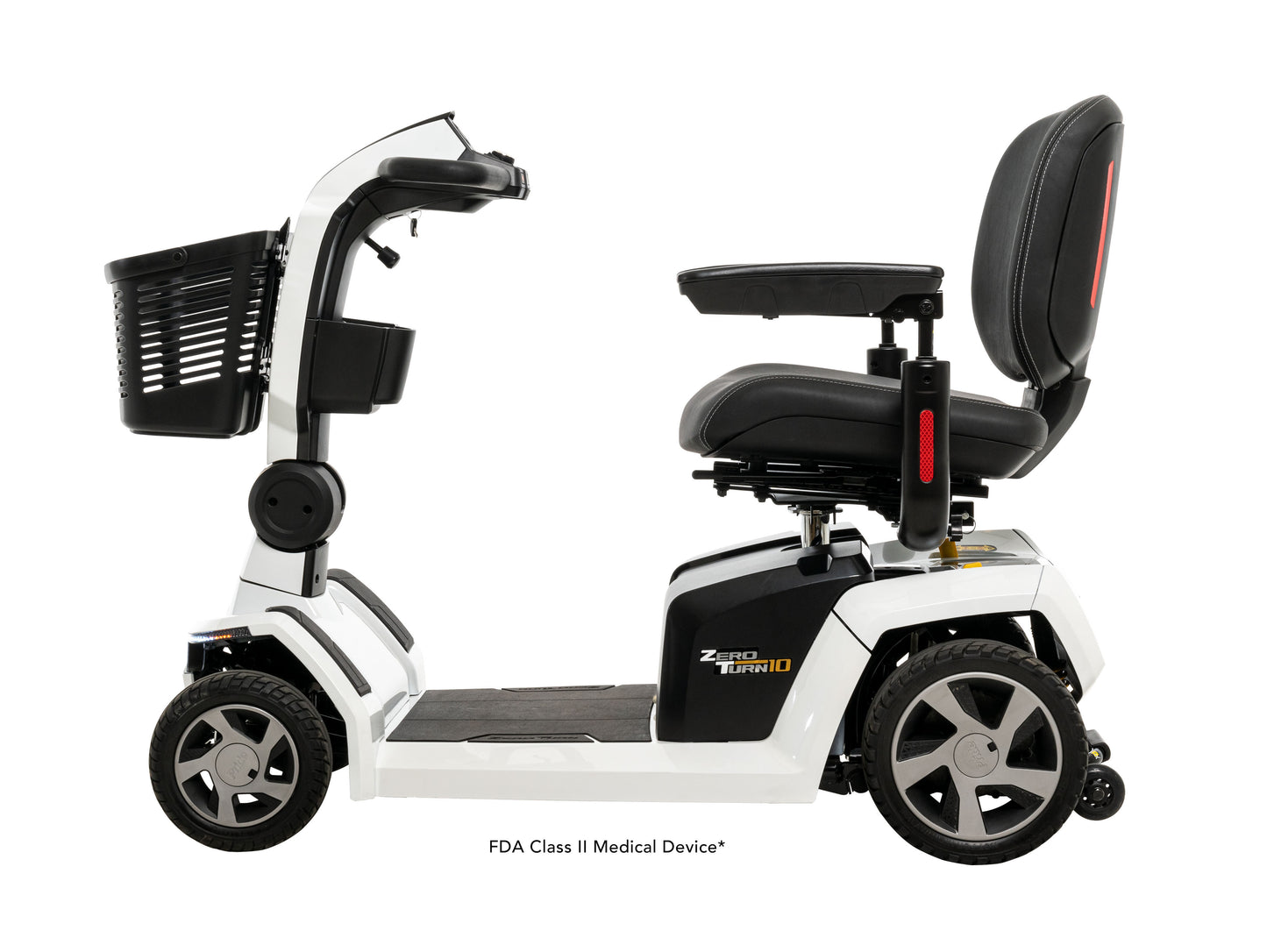 Jazzy Zero Turn 10 Four Wheel Scooter (FDA Class II Medical Device)Pearl White