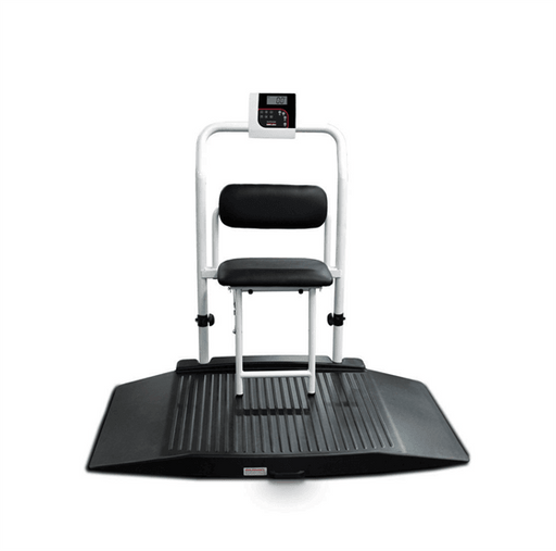 Dual-Ramp Wheelchair Scale with Seat