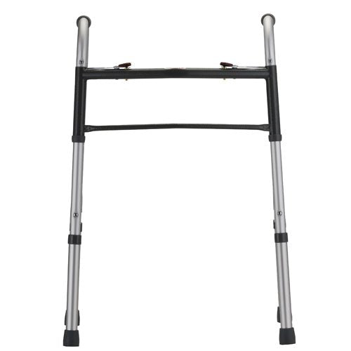 Silver Folding Walker with 5 Inch Wheels