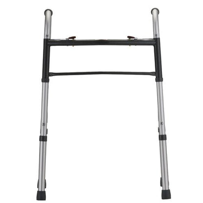 Silver Folding Walker with 5 Inch Wheels
