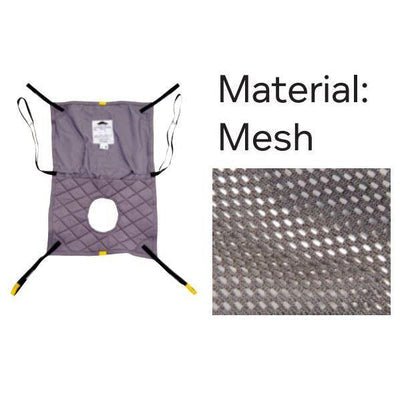 Hoyer Long Seat 6-Point Loop Style SlingSmall + RedMeshwith Commode