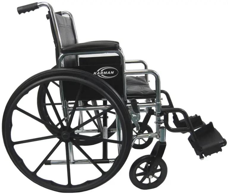 KN-920 Heavy Duty Wheelchair with Removable Armrest and Adjustable Seat Height
