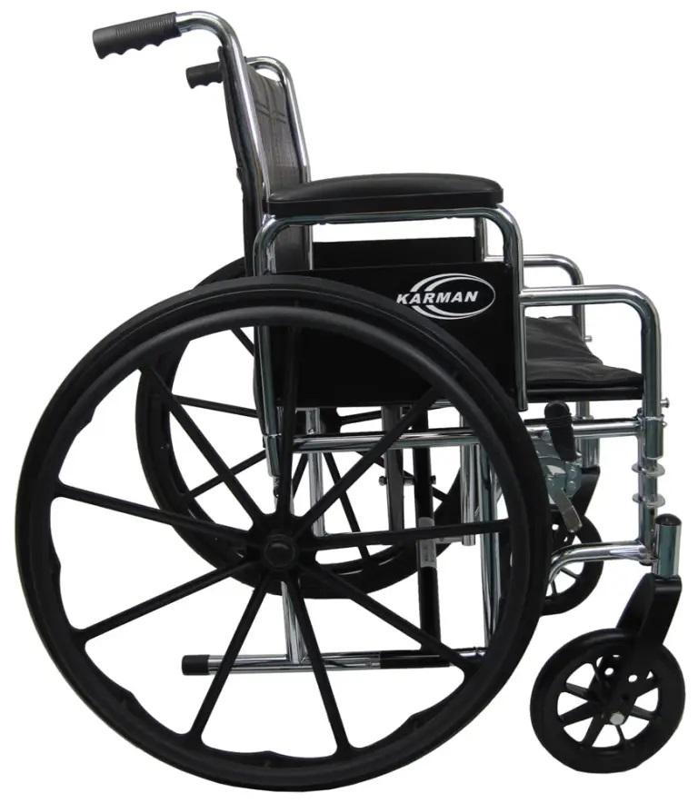 KN-920 Heavy Duty Wheelchair with Removable Armrest and Adjustable Seat Height
