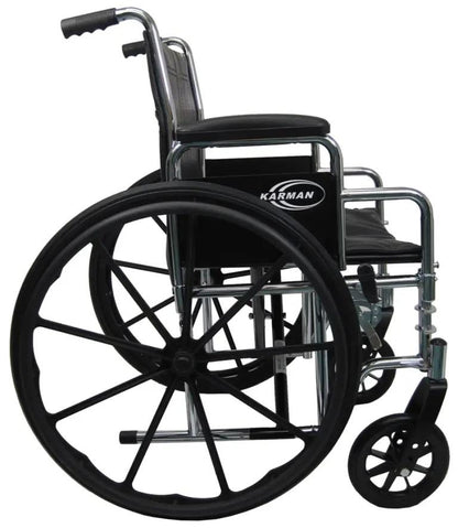 KN-920 Heavy Duty Wheelchair with Removable Armrest and Adjustable Seat Height