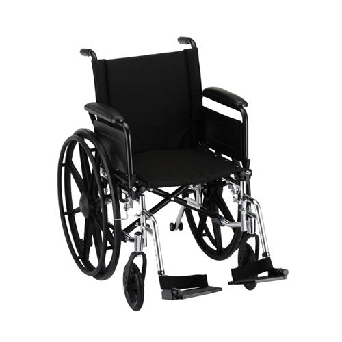 18 Inch 7181 Lightweight Wheelchair with Full ArmsSwing Away Footrests