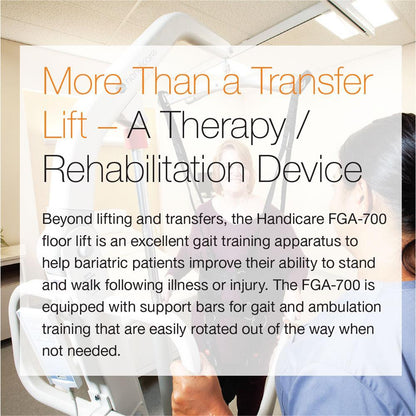 heavy duty patient bariatric floor lift fga-700