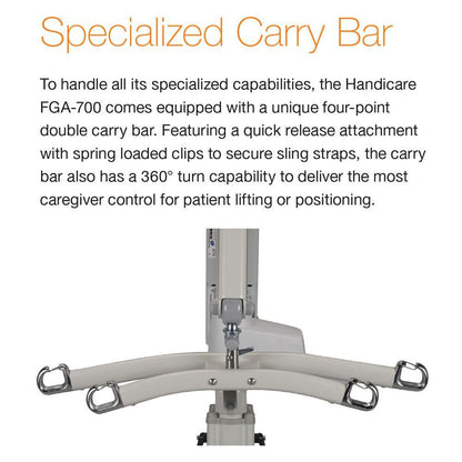 heavy duty patient bariatric floor lift fga-700