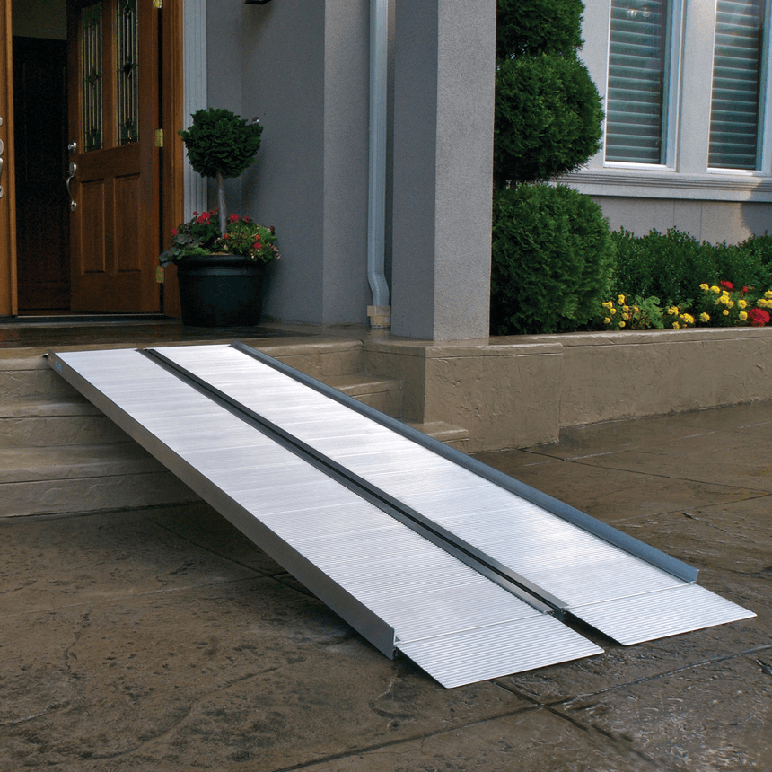 suitcase singlefold wheelchair ramp - ez-access - harmony home medical