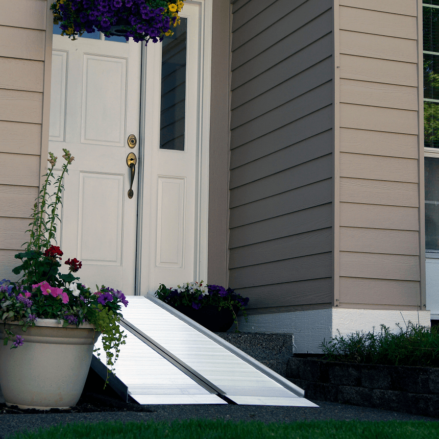 suitcase singlefold wheelchair ramp - ez-access - harmony home medical