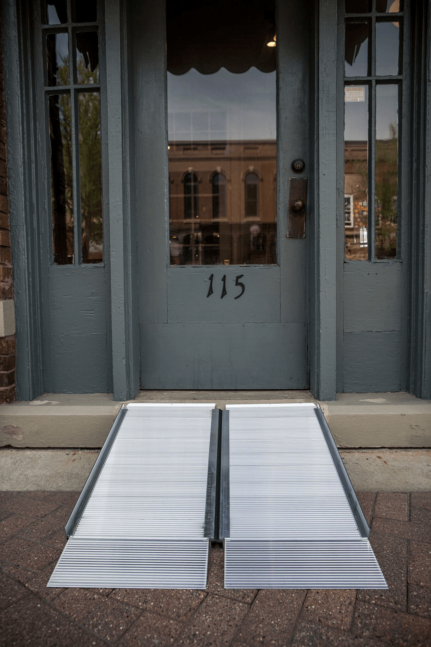 suitcase singlefold wheelchair ramp - ez-access - harmony home medical