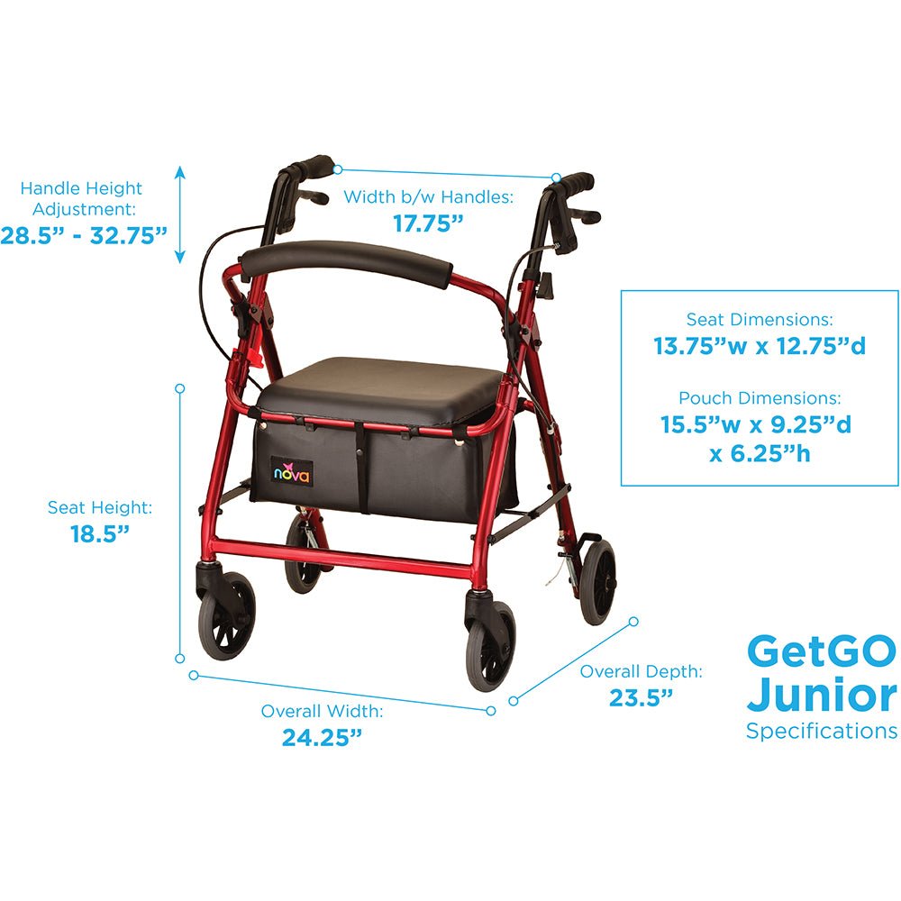 GetGo Junior Rolling WalkerRed