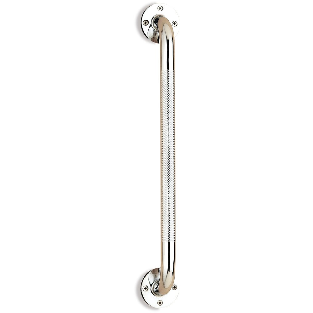 18" Wall Grab Bar Chrome With Knurled Handle