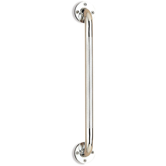 18" Wall Grab Bar Chrome With Knurled Handle