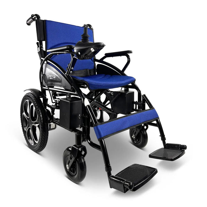 6011 ComfyGO Electric WheelchairBlueUpto 13+Miles (12AH Battery)