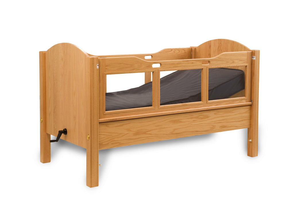 Dream Series Twin Size Bed with Fixed Height Bunkie Board and Manual Adjustable HeadHigh Side