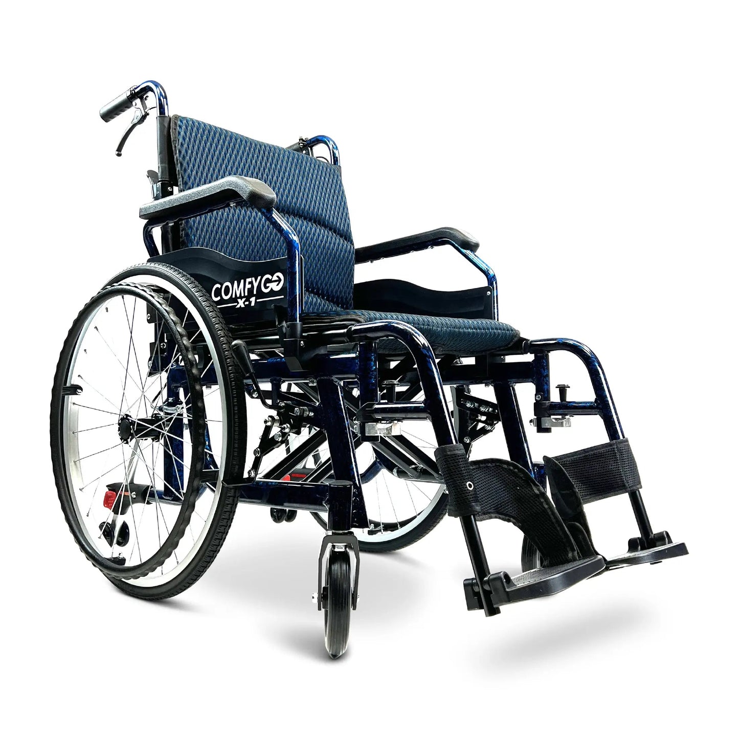 X-1 Lightweight Manual WheelchairBlueStandard